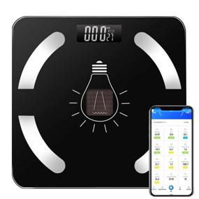 img 4 attached to 🔋 Exwell Solar & USB Rechargeable Weight Scale with Body Fat and Water Weight Analysis - Bluetooth Body Composition Analyzer iOS App/Non-Slip Base