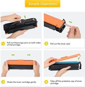 img 1 attached to 🖨️ High-Quality Replacement Toner Cartridge Set for HP 206A 206X (W2110A W2110X) - Compatible with HP Color Pro M283fdw M255dw MFP M283cdw M282nw M283 M255 Printers - Black Cyan Yellow Magenta - 4 Pack