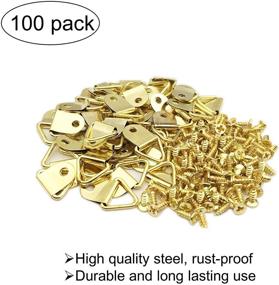 img 3 attached to 🔨 EesTeck 100 Pack Small Triangle Ring Steel Picture Hangers: Versatile Hanging Solution for Clocks, Paintings, Artwork, and More!