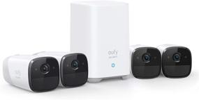 img 4 attached to 📷 Беспроводная система домашней видеонаблюдения eufyCam 2 от eufy Security, срок службы батареи 365 дней, HD 1080p, устойчивая к погодным условиям стандарта IP67, ночное видение, совместима с Amazon Alexa, 4 камеры в комплекте, без ежемесячной платы.