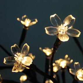 img 2 attached to Beautiful PMS 17 Inch Cherry Blossom Tree Desk Lamp with 72 LEDs - Perfect for Christmas, Weddings, and Home Decorations (Warm White)