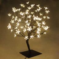 beautiful pms 17 inch cherry blossom tree desk lamp with 72 leds - perfect for christmas, weddings, and home decorations (warm white) логотип