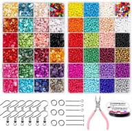 📿 complete jewelry making supplies kit with glass seed beads, gemstone crystal chips, findings, tools, and wires - perfect for earrings, necklace, bracelet making - ideal gift for beginners, girls, and adults logo