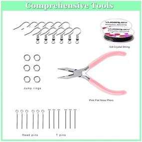 img 2 attached to 📿 Complete Jewelry Making Supplies Kit with Glass Seed Beads, Gemstone Crystal Chips, Findings, Tools, and Wires - Perfect for Earrings, Necklace, Bracelet Making - Ideal Gift for Beginners, Girls, and Adults