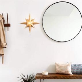 img 1 attached to 🌟 VILUXY Flush Mount Brass Star Ceiling Light: Ideal for Hallway, Entryway, Study Room & Bedroom