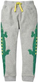 img 3 attached to 🦖 Elastic Dinosaur Toddler Boys' Sweatpants - Rabirtal Clothing