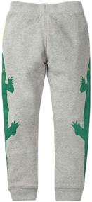 img 2 attached to 🦖 Elastic Dinosaur Toddler Boys' Sweatpants - Rabirtal Clothing