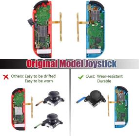 img 2 attached to 2 Pack Replacement Joysticks for Nintendo Switch and Switch Lite Joy-Con Controllers - Analog 3D Joystick Thumb Stick Repair Kits with Screwdriver Tools
