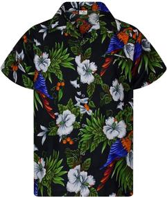 img 4 attached to 🌺 King Kameha Hawaiian Shortsleeve Cherryparrot Boys' Clothing: Stylish Tops, Tees & Shirts for Kids