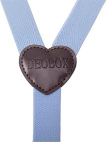 img 1 attached to DEOBOX Suspenders Wedding Adjustable Purple Boys' Accessories via Suspenders