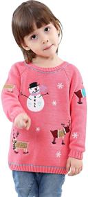 img 2 attached to 🎄 Shineflow Unisex Kid's Ugly Christmas Sweater - Rudolph Reindeer Red Nose Jumper