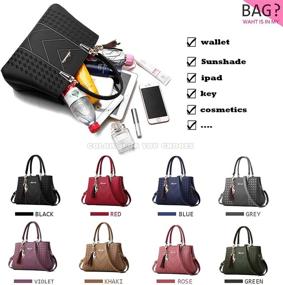 img 3 attached to ALARION Handbags Shoulder Designer Messenger Women's Handbags & Wallets in Satchels
