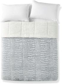 img 2 attached to 🛏️ Tahari Home Grey-Crocodile Super Soft Faux Fur Crocodile Animal Skin Design Bed Comforter with Sherpa Fleece Back - King/Cal King, Perfect for Cold Weather (THCM1-002)