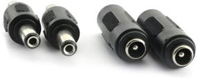 img 1 attached to 🔌 RLECS 2pcs DC 5.5x2.1mm Male to Male Power Plug Connector + 2pcs DC 5.5x2.1mm Female to Female Power Jack Connector Adapter for CCTV