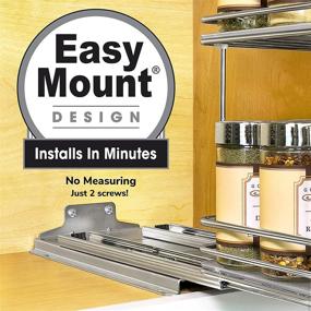 img 2 attached to 🧼 Lynk Professional Slide Out Double Spice Rack Upper Cabinet Organizer, 6-1/4", Chrome - Optimize your Kitchen Storage with this Convenient Organizer!