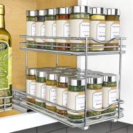 🧼 lynk professional slide out double spice rack upper cabinet organizer, 6-1/4", chrome - optimize your kitchen storage with this convenient organizer! logo