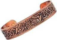 transform your well-being with phoenix magnetic therapy celtic copper cuff - men's large bracelet [minimum 2000 gauss each magnet] logo