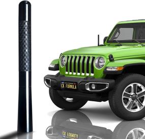 img 4 attached to 🚙 CK FORMULA 4.7” Black SUV Antenna – Carbon Fiber Screw Type, AM/FM Radio Compatible, Car Wash Safe, Universal Fit