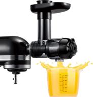 🍏 enhance your kitchenaid mixer with aikeec masticating juicer attachment - perfect for slow juicing vegetables and fruits, black logo