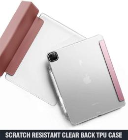 img 1 attached to Poetic Lumos X Series Apple iPad Pro 12.9 2020 & 2018 Case - Rose Gold, Smart Cover with Pencil Holder, Slim Fit Stand Folio Design