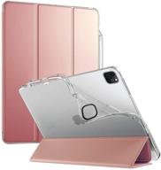 poetic lumos x series apple ipad pro 12.9 2020 & 2018 case - rose gold, smart cover with pencil holder, slim fit stand folio design logo