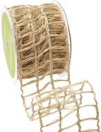 🔳 may arts open weave burlap net, 2.5 inches, natural - 10 yards logo