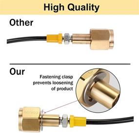 img 1 attached to WADEO SodaStream CO2 Tank Cartridges Hose CGA320 Adapter Soda Maker Direct Connector - 60 inch High Pressure Hose Compatible with SodaStream Soda Stream Maker Machine