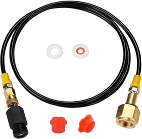 img 4 attached to WADEO SodaStream CO2 Tank Cartridges Hose CGA320 Adapter Soda Maker Direct Connector - 60 inch High Pressure Hose Compatible with SodaStream Soda Stream Maker Machine