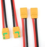 🔌 amass 2 pairs xt90s pigtails: xt90 anti-spark with wire xt-90s xt 90 plug male and female connector 150mm 10awg silicon wire for rc lipo battery fpv racing drone - high-performance connectors for enhanced safety and efficiency logo