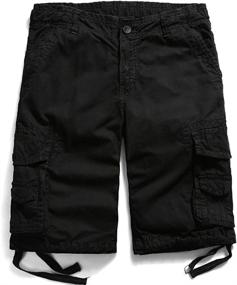 img 4 attached to 🩳 Premium Quality OCHENTA Men's Cargo Shorts with Multiple Pockets for Optimal Utility and Comfort