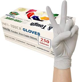 img 4 attached to 🧤 Infi-Touch Lite & Tough, Disposable Nitrile Gloves - 250 Count or 1000 Count, Food Safe, Lite Duty Gloves