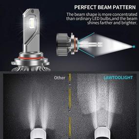 img 3 attached to 💡 LAWTOOLIGHT 9005/HB3/H10 LED Headlight Bulbs - 2-Pack High Low Beam Fog Light - 15000LM 80W 300% Brighter Conversion Kit - 6500K Cool White - Halogen Replacement