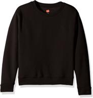 comfortable and stylish: hanes girls' big ecosmart graphic sweatshirt logo