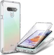 📱 прозрачный чехол nznd для lg stylo 6 с встроенным защитным экраном | полнофункциональный ударостойкий бампер-кейс | устойчивый к повреждениям и прочный телефонный чехол логотип