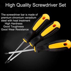 img 3 attached to 🔧 Magnetic Torx Screwdriver Set – Comprehensive 11-Piece Toolkit by KAKO, Ideal for Projects, Electronics, Furniture, Automotive, Machine Repairing – Includes T5, T6, T7, T8, T9, T10, T15, T20, T25, T27, and T30 Screwdrivers