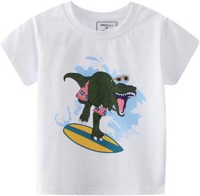 img 2 attached to Adorable Boys Summer Shirt for Toddlers! Short Sleeve Top Kids Clothes in Sizes 2-7T