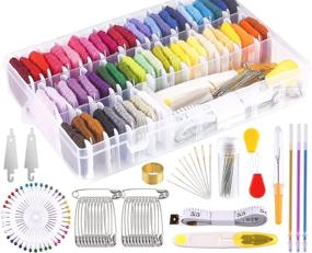 img 4 attached to 🧵 MIAHART Embroidery Floss Kit - 158 Pcs, 57 Color Threads with Organizer Box, 101 Pcs Cross Stitch Tool Kits for Bracelet String Making - Ideal for Friendship Bracelet Crafts