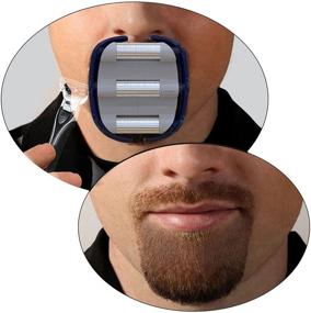img 4 attached to Men's Goatee Shaving Template: Achieve a Flawlessly Shaped Goatee Every Time with Adjustable Size | Fast & Efficient Shaving Tool for Van Dyke, Goatee, and Circle Beard (Release 1.1)