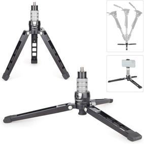 img 4 attached to 📸 INNOREL PW70 Mini Tabletop Tripod Stand – Lightweight DSLR Mini Tripod with 1/4" to 3/8" Screw, Cell Phone Mount, and CNC Aluminum Housing – Supports 33 lb Load for Camera, Video Camcorder, Mobile Phone, Action Cameras