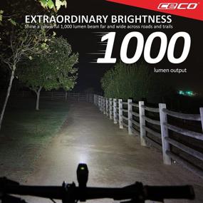 img 3 attached to CECO-USA F1000 Bike Light - USB Rechargeable, 1,000 Lumens - Rugged & Waterproof IP67 - Ultra Bright Bicycle Headlight for Commuters, Road Cyclists, and Mountain Bikers - FL-1 Impact Resistant