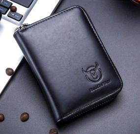 img 1 attached to Genuine Leather Wallet Holder with Zipper – 👜 Ideal Men's Accessories for Wallets, Card Cases & Money Organizers