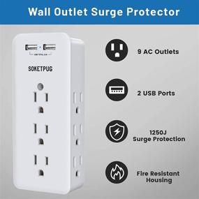 img 3 attached to Surge Protector Wall Mount 11 In1 Power Strips & Surge Protectors