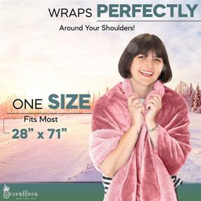 img 2 attached to 🎁 EzrAllora Women's Poncho Blanket: Sleeveless Fleece Wrap Shawl with Pockets for Maximum Comfort - Stay Cozy with this Wearable Throw Blanket - Ideal Gift for Mom and Grandma