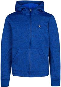 img 2 attached to Hurley Little Hoodie Cobalt Heather Boys' Clothing