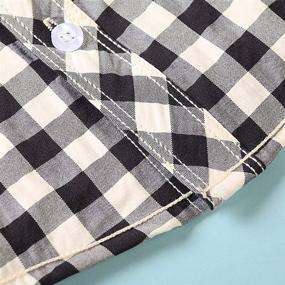 img 1 attached to Versatile and Stylish: OCHENTA Boys' Button 👕 Down Plaid Shirt, Perfect for Casual Kids' Outfits!