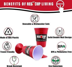 img 2 attached to 🍷 Review: Red Cup Living Reusable Wine Cup - 14-Ounce, Red