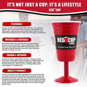 img 1 attached to 🍷 Review: Red Cup Living Reusable Wine Cup - 14-Ounce, Red