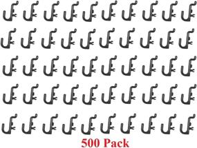 img 3 attached to 🔧 Plastic J Hook Style Pegboard Hooks - Ideal Garage Tool Storage Craft Accessories (500 Pack, Black)