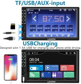 img 1 attached to 🚗 Carplay Double Din 7'' Car Stereo: Voice Control, Android Auto, FM, Bluetooth & More with Backup Camera