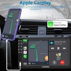 img 3 attached to 🚗 Carplay Double Din 7'' Car Stereo: Voice Control, Android Auto, FM, Bluetooth & More with Backup Camera